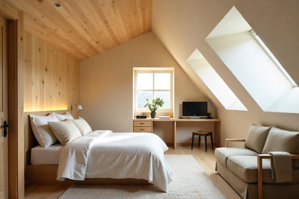 Suffolk loft makeover converted into a comfortable bedroom